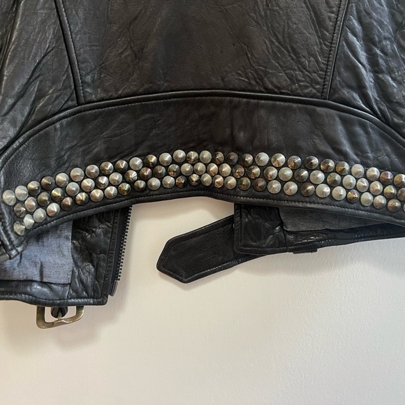 Robins Jeans leather Moto Vest - Picture 5 of 9